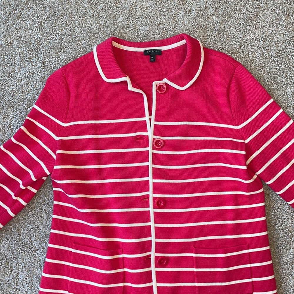Talbots cotton sweater jacket -  Women's size Mp